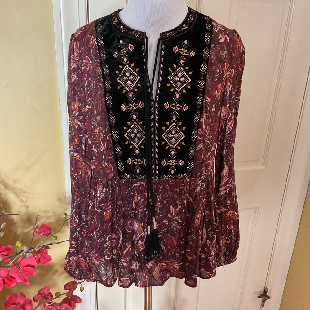 Anthropologie  Hippie Style Top xs will fit sm